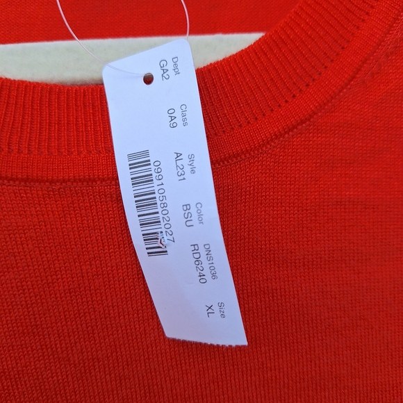 J. Crew Bold Orange Knit Top - Picture 6 of 7
